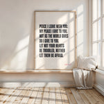 PEACE I LEAVE WITH YOU