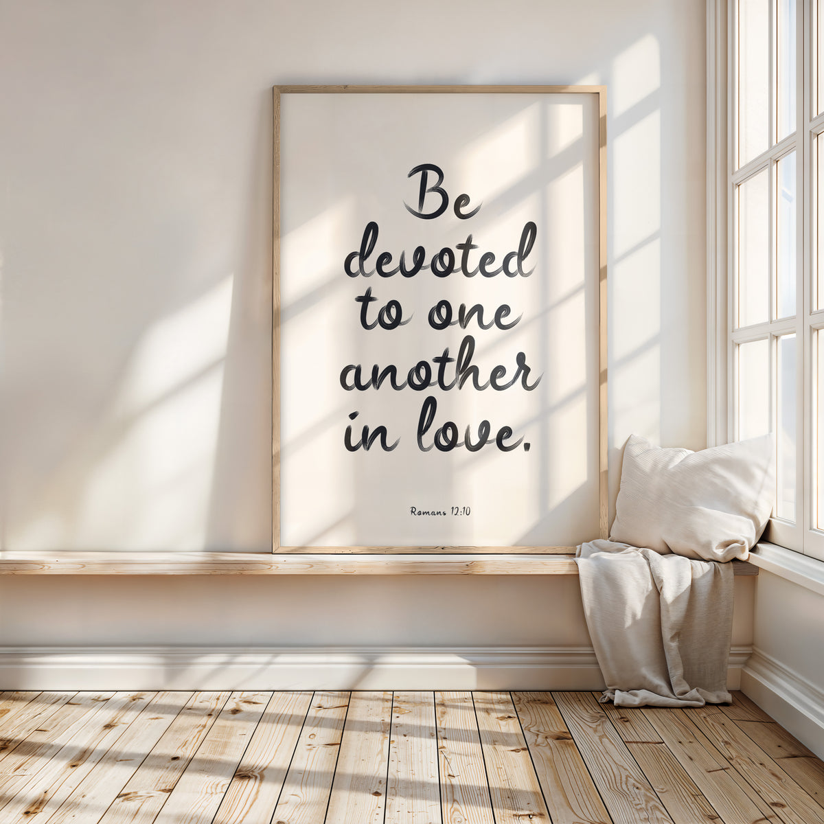 BE DEVOTED TO ONE ANOTHER IN LOVE