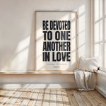 BE DEVOTED TO ONE ANOTHER IN LOVE - Personalised Wedding Art