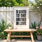 BE DEVOTED TO ONE ANOTHER IN LOVE - Personalised Wedding Art