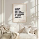 BE STRONG AND COURAGEOUS