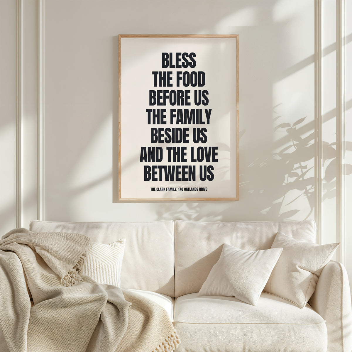 BLESS THE FOOD BEFORE US - Personalised Art