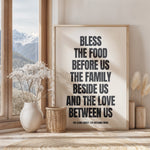 BLESS THE FOOD BEFORE US - Personalised Art