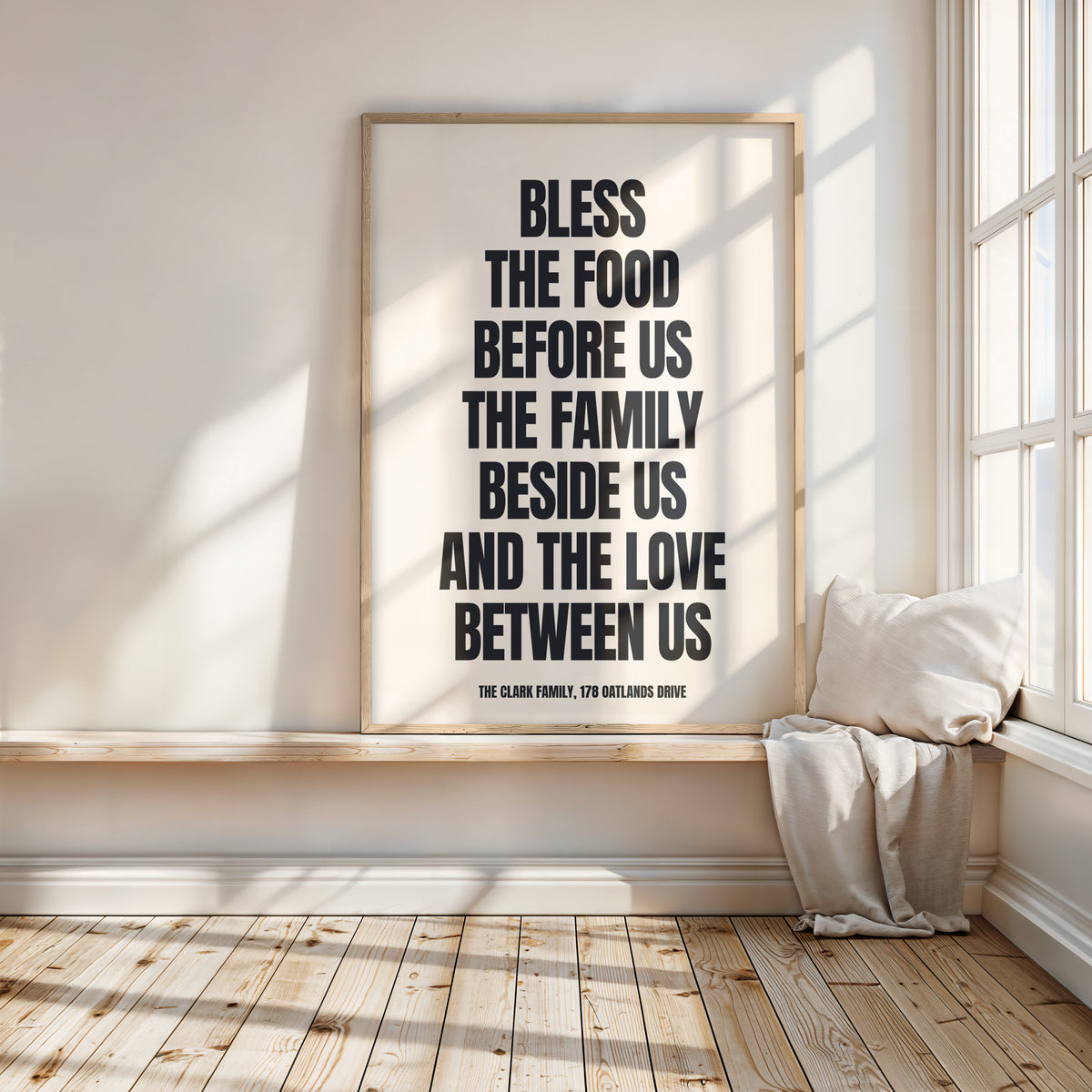 BLESS THE FOOD BEFORE US - Personalised Art