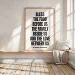 BLESS THE FOOD BEFORE US - Personalised Art