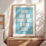 EVERY GOOD AND PERFECT GIFT - Personalised New Baby Art