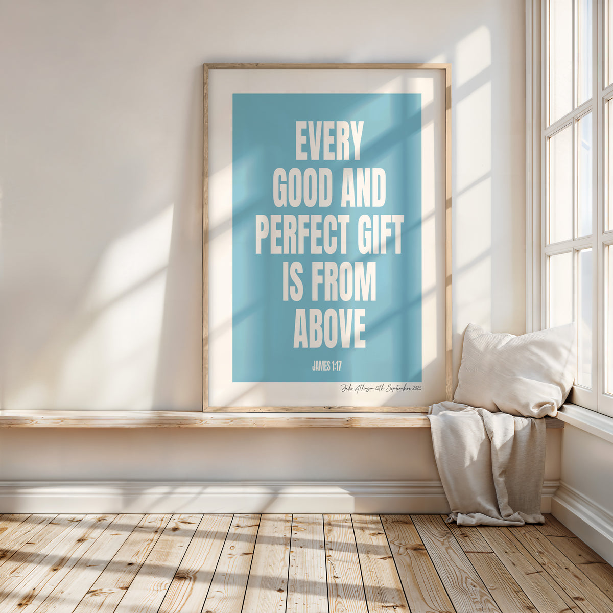 EVERY GOOD AND PERFECT GIFT - Personalised New Baby Art