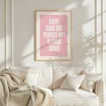 EVERY GOOD AND PERFECT GIFT - Personalised New Baby Art