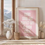 EVERY GOOD AND PERFECT GIFT - Personalised New Baby Art