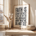 FAITH IS CONFIDENCE IN WHAT WE HOPE FOR...