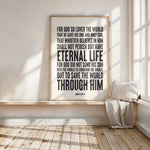 FOR GOD SO LOVED THE WORLD