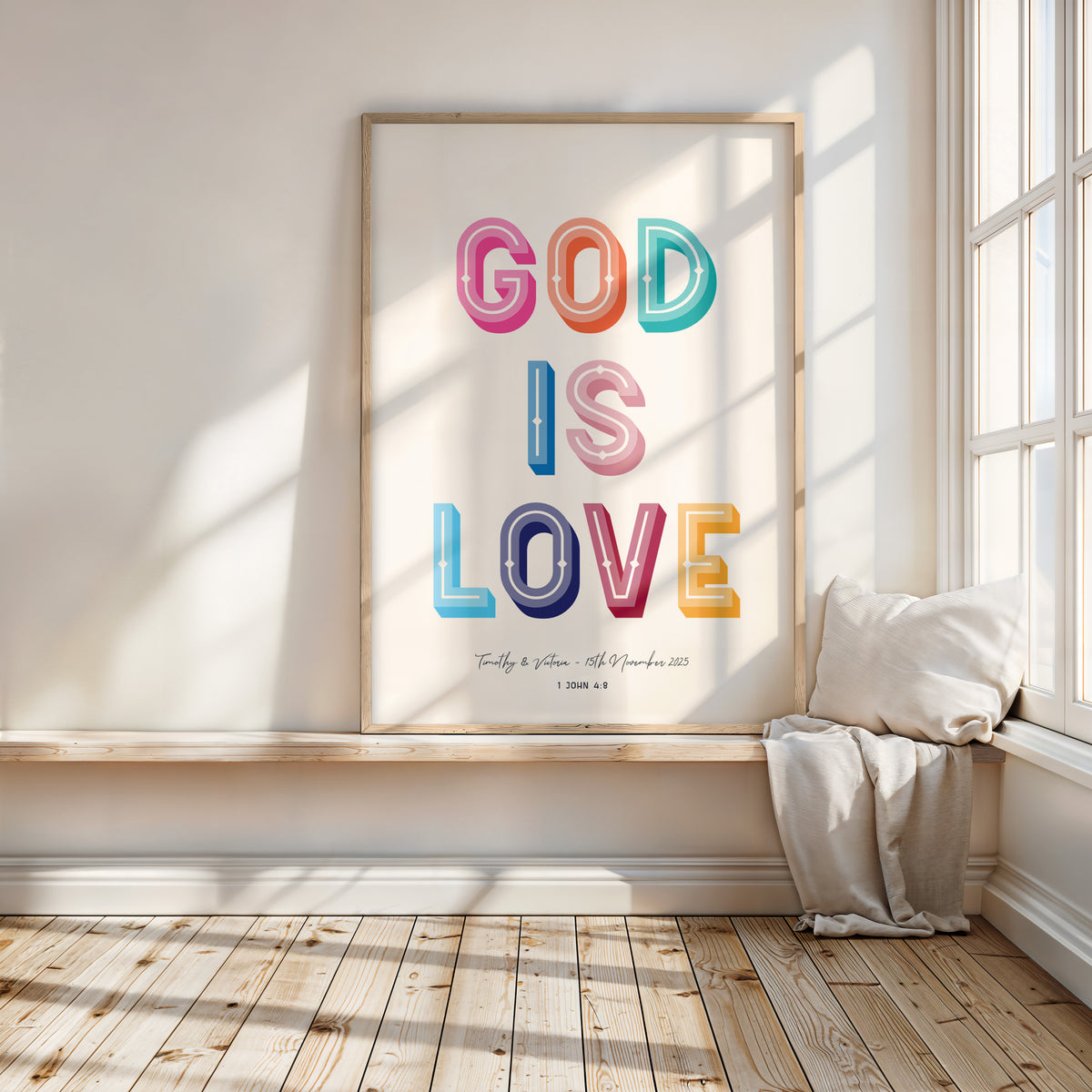 GOD IS LOVE - Personalised Wedding Art