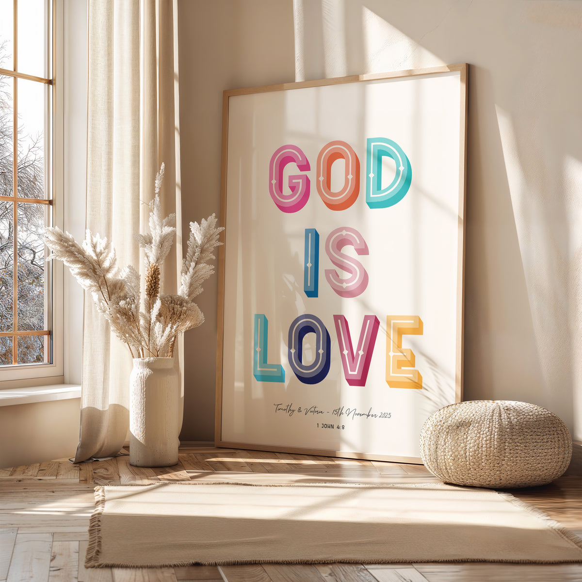 GOD IS LOVE - Personalised Wedding Art