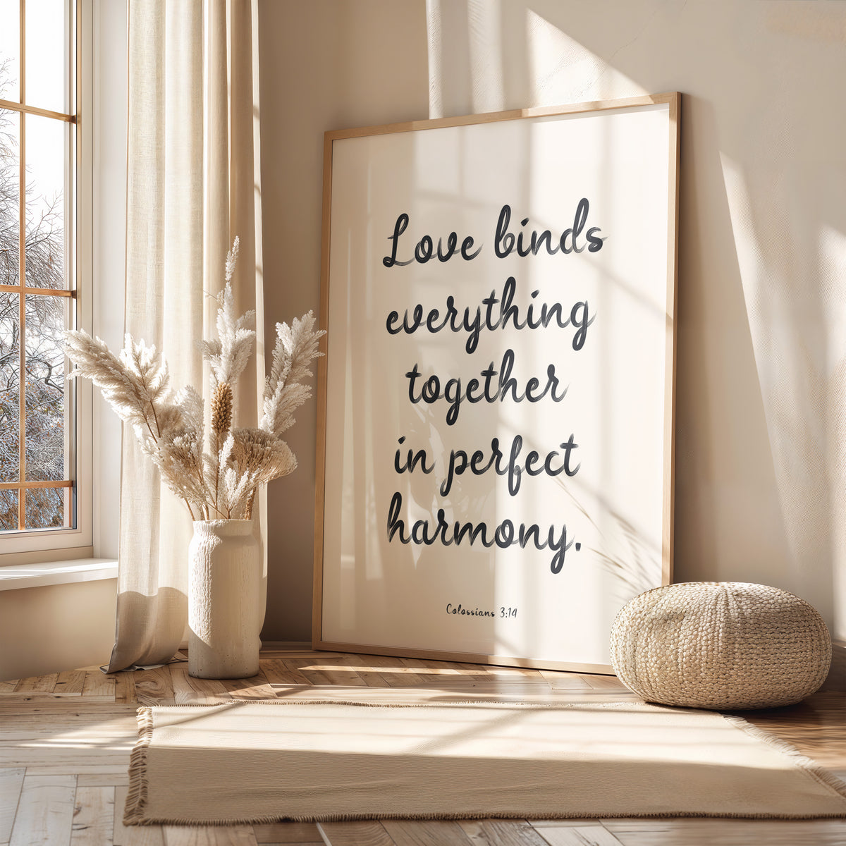 LOVE BINDS EVERYTHING TOGETHER IN PERFECT HARMONY