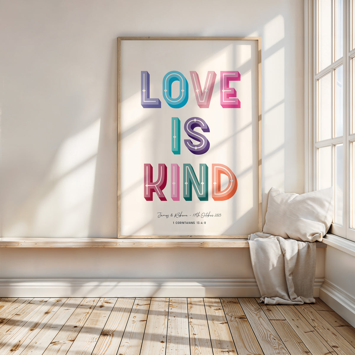 LOVE IS KIND - Personalised Wedding Art