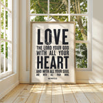 LOVE THE LORD YOUR GOD WITH ALL YOUR HEART