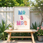 MR & MRS - Personalised Wedding Art