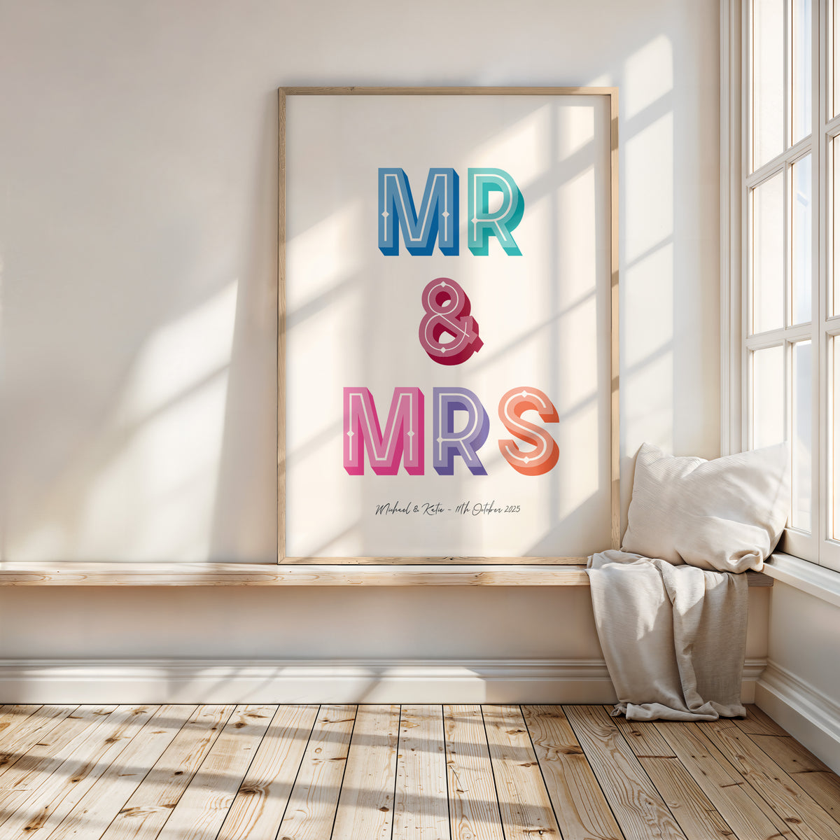 MR & MRS - Personalised Wedding Art