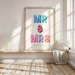 MR & MRS - Personalised Wedding Art